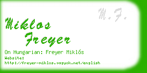 miklos freyer business card