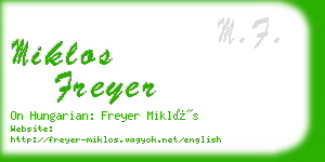 miklos freyer business card